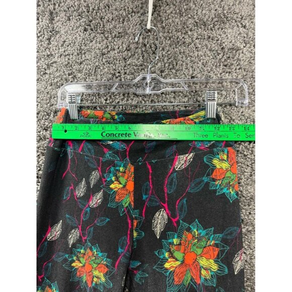 Lularoe Womens Leggings One Size Fits All Black and Neon Floral RN #142161 - Picture 3 of 13